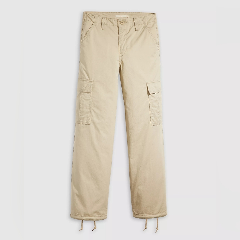 Levi's '94 Baggy Cargos Pants Adj Hem NEW Safari-Tan Women's Size 29 X 30